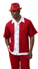 Montique Color Block 2 Pc Shirt and Pants Walking Set 2072