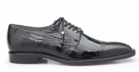 Belvedere Siena Ostrich Lace Up Shoes Navy