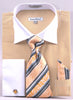Daniel & Ellisa DS3775P2 Men's Two Tone French Cuff Shirts with Cuff Links