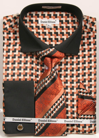 daniel ellissa dress shirts wholesale Daniel Ellissa Big and Tall Satin Dress Shirts 3012NP2 21.5/37/38 Copper