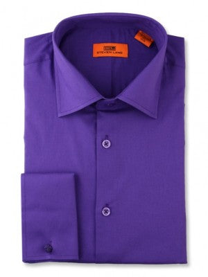 Steven Land 100% Cotton Purple Dress Shirt DS115F