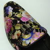 Fiesso Black Roses Floral Suede Slip-on Dress Shoes FI 6921
