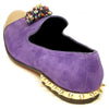 Fiesso by Aurelio Garcia Purple Slip on Suede Shoes FI 7050