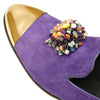 Fiesso by Aurelio Garcia Purple Slip on Suede Shoes FI 7050