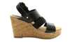 XOXO Beebee Strappy Wedge Sandals Black XO161040