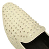 Men's Fiesso Off White Suede with Clear Rhinestones Slip On Shoes FI 6853
