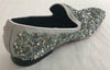Men's Fiesso Silver Suede Formal Entertainer Crystals Slip On Shoes FI 7258