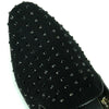 Men's Fiesso Black Suede with Black Crystals Rhinestones Slip On Shoes FI 6853