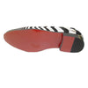 Men's Fiesso Silver Black Suede Foil Zig Zag Design Slip On Shoes FI 6945