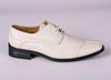 Men's Milano Moda Cream/Beige Snake Print Faux Leather Dress Shoes Sz 8.5-13