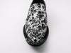 New Men's Black Fiesso Silver Foil Metal Toe Slip on Shoes with Spikes FI 6842