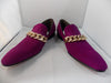Men's New Fiesso Plum Color Suede Slip on Shoes FI 6788