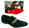 Men's New Fiesso Green Suede Slip on Shoes FI 6788