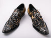 New Men's Fiesso Taupe Brown Hand Painted Shoes FI 6847