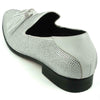 Men's Fiesso White Formal Prom Rhinestones Slip On Tassel Shoes FI 7285-2