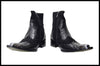 Fiesso Zip Up Marble Leather Dress Boots FI 6733