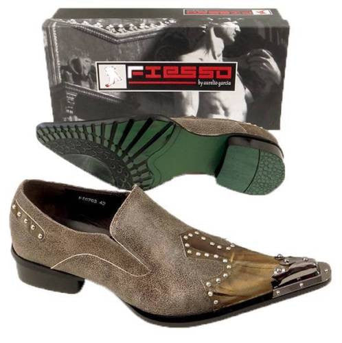 New Fiesso Coffee Pointed Toe Shoes FI 6763