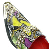 Men's Fiesso Multi-Colored Leather Python Print Slip on Shoes Metal Tip FI 7395